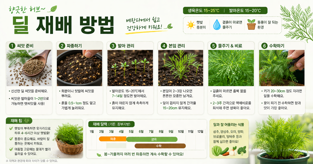 딜 Dill 허브 키우기 재배방법