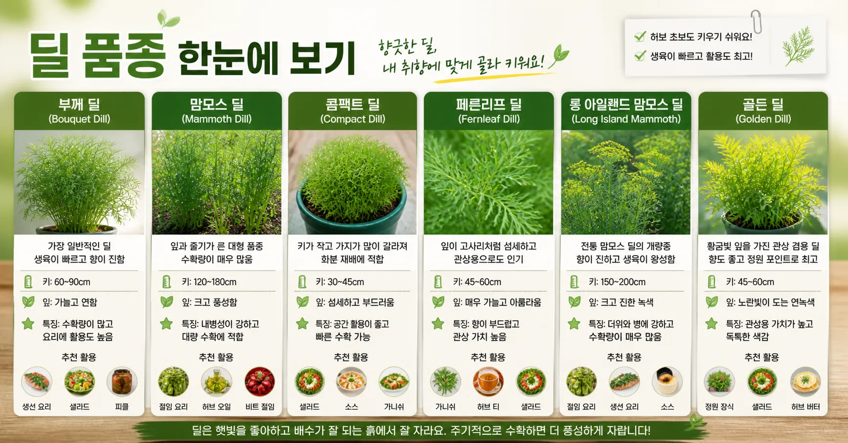 딜 Dill 허브 키우기 품종