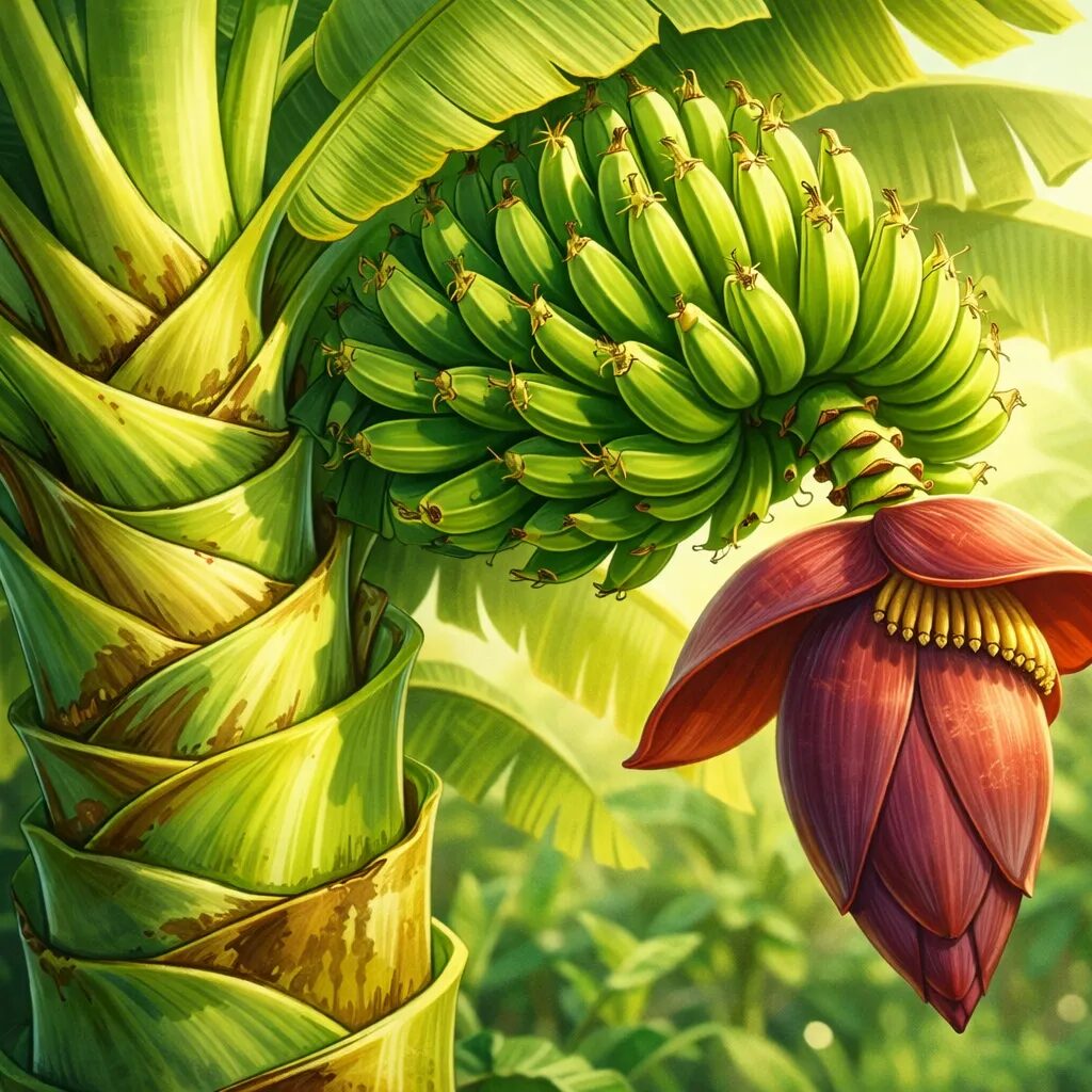 바나나 나무 잎 생장 과정과 바나나 나무 열매 맺는 조건