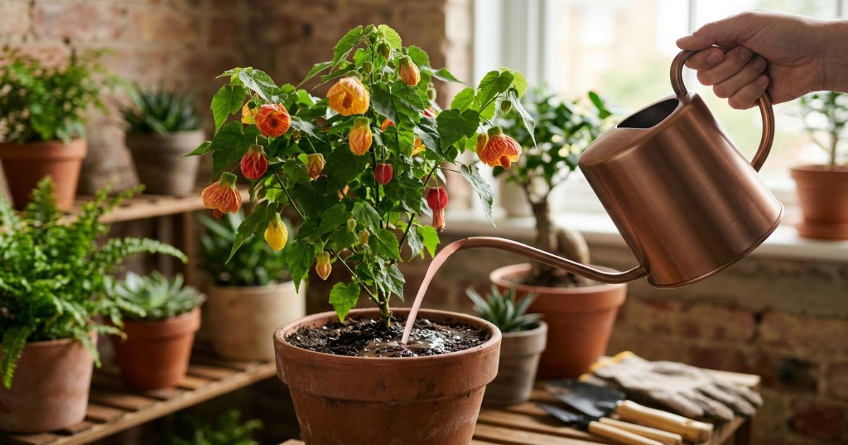 abutilon-watering-fertilizing 아부틸론 액체 비료 주기 물주기