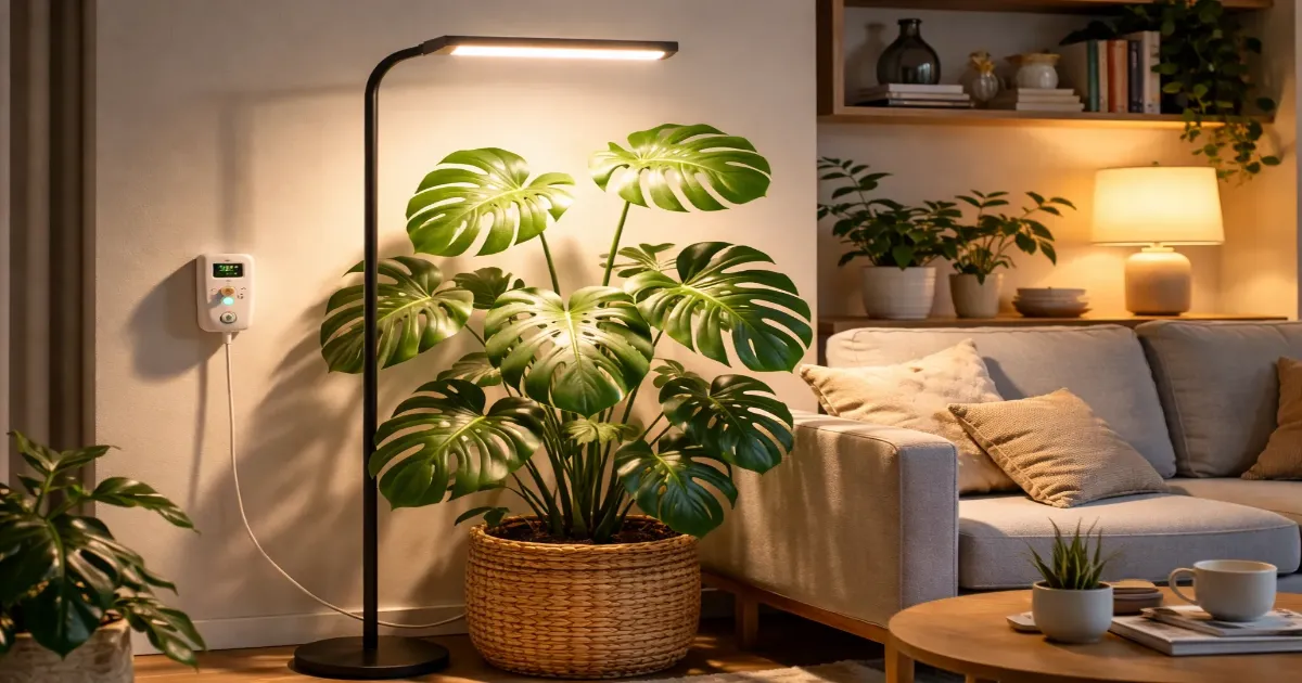 플랜테리어와 어우러진 식물등 거치대