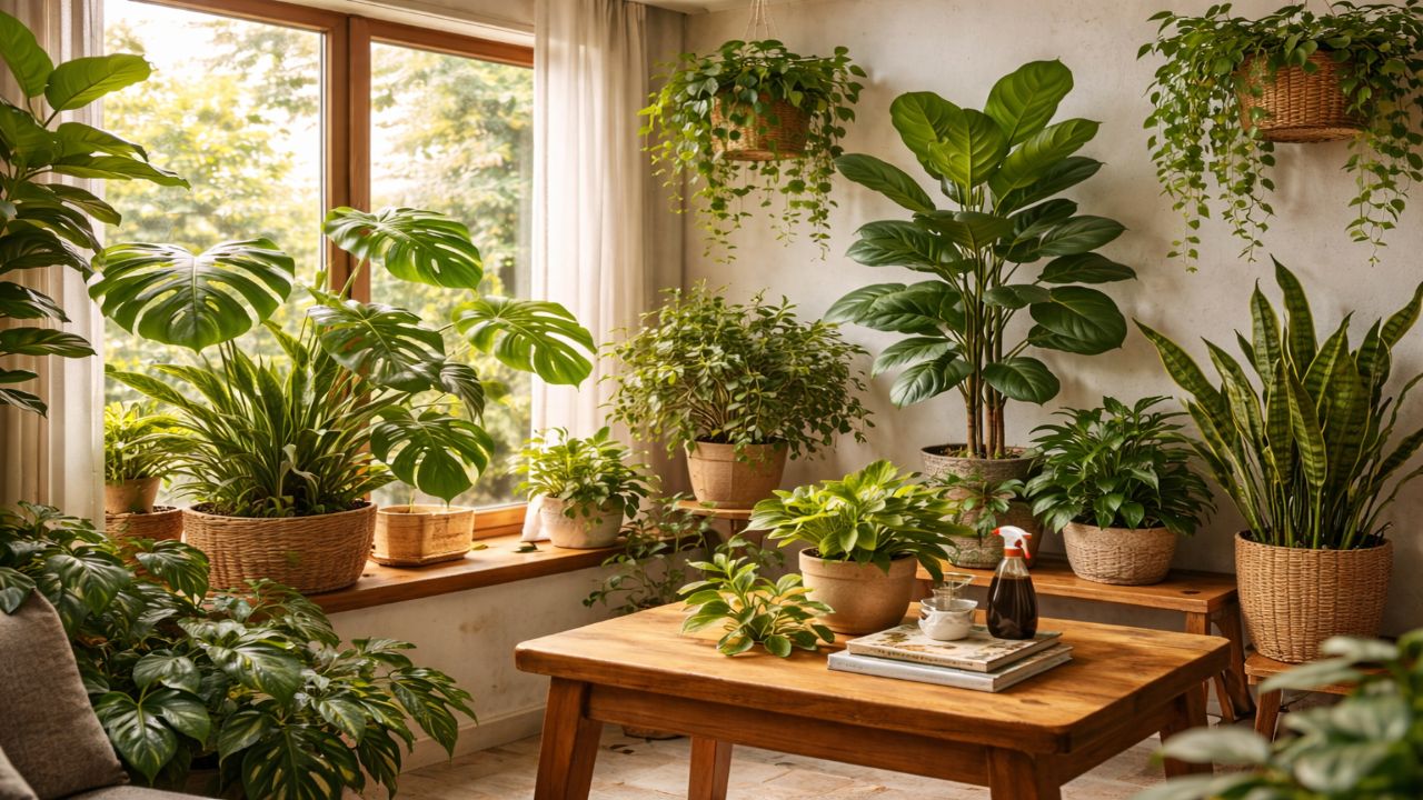 식물 영양제 관리로 건강해진 실내 관엽식물