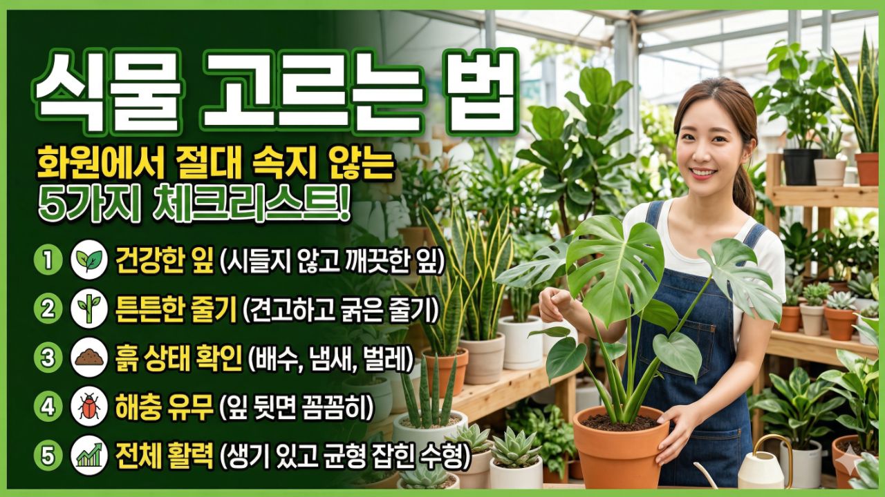 화원에서 건강한 식물 고르는 법 첫 번째 기준