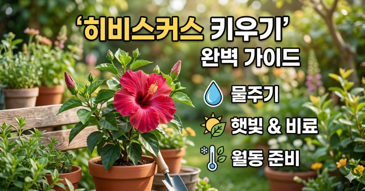 히비스커스 키우기 화려한 꽃 피우기 실내 환경