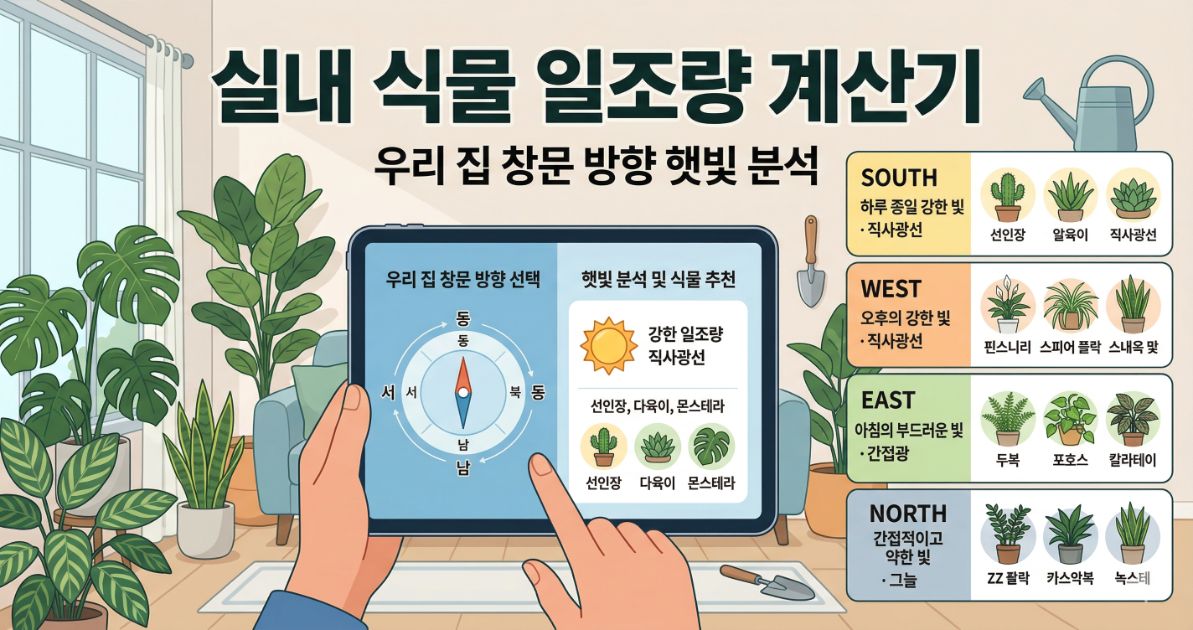 실내 식물 일조량