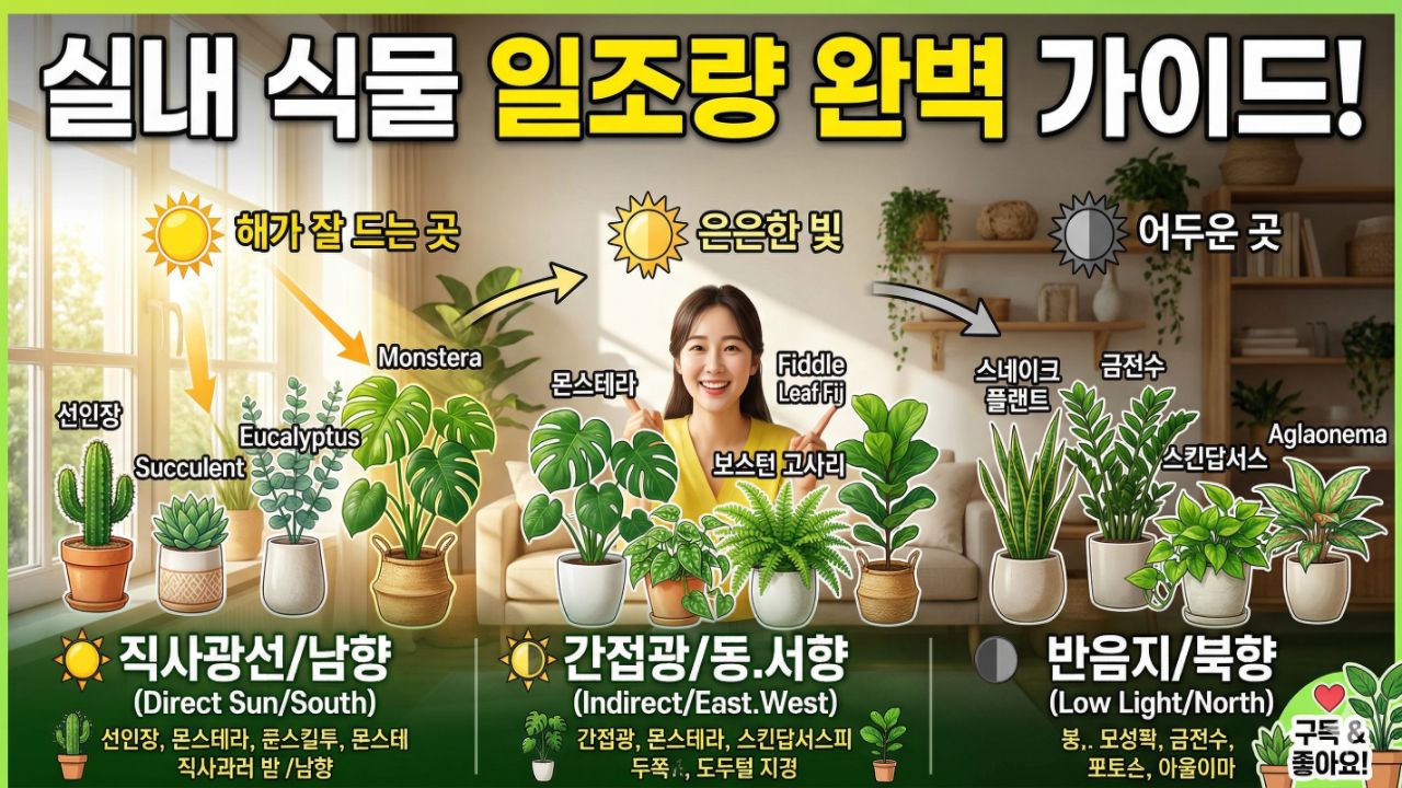 실내 식물 일조량