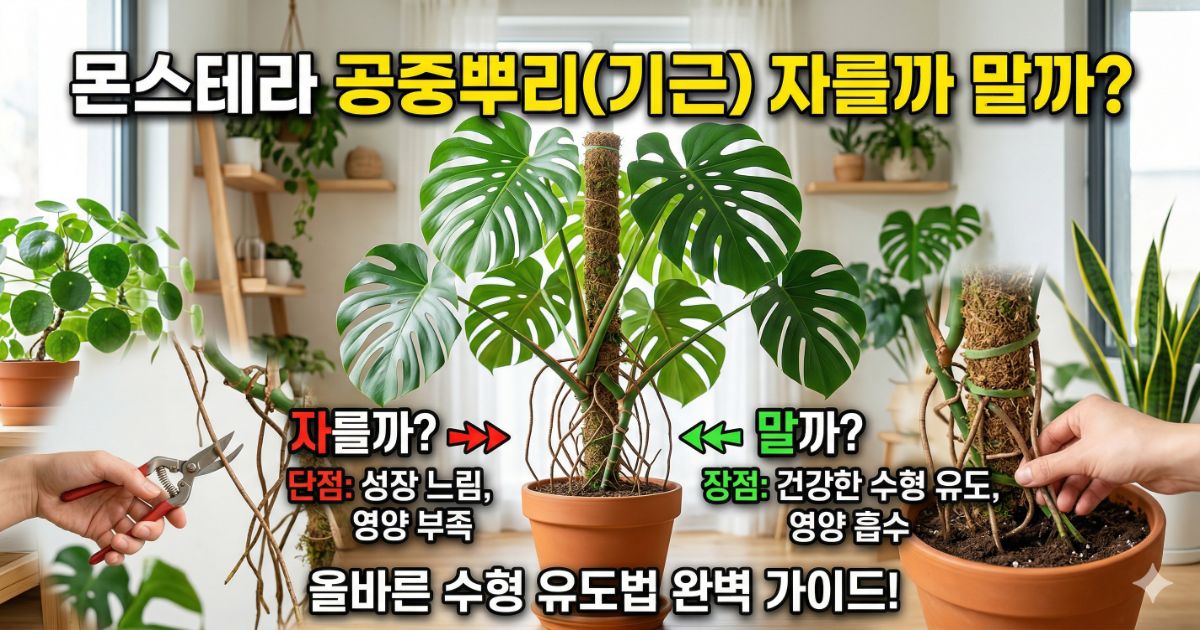 몬스테라 공중뿌리 자르기 완벽 가이드