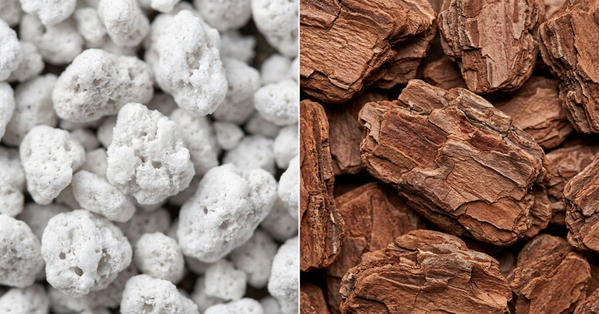 펄라이트와 바크 확대 사진