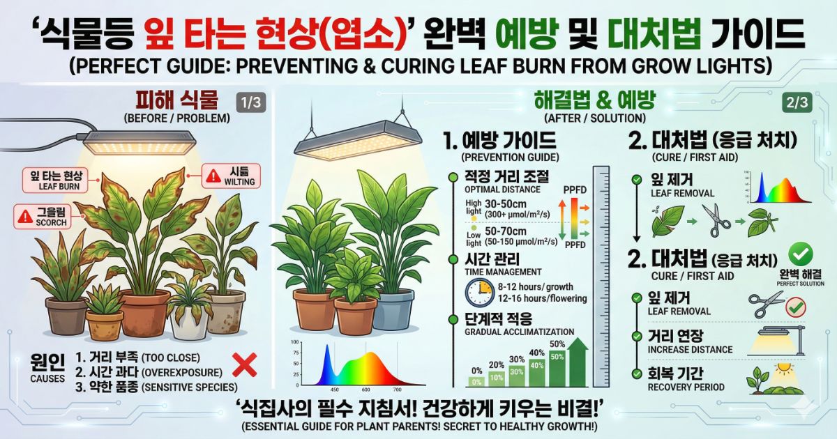 식물등 잎 타는 현상 원인과 예방법