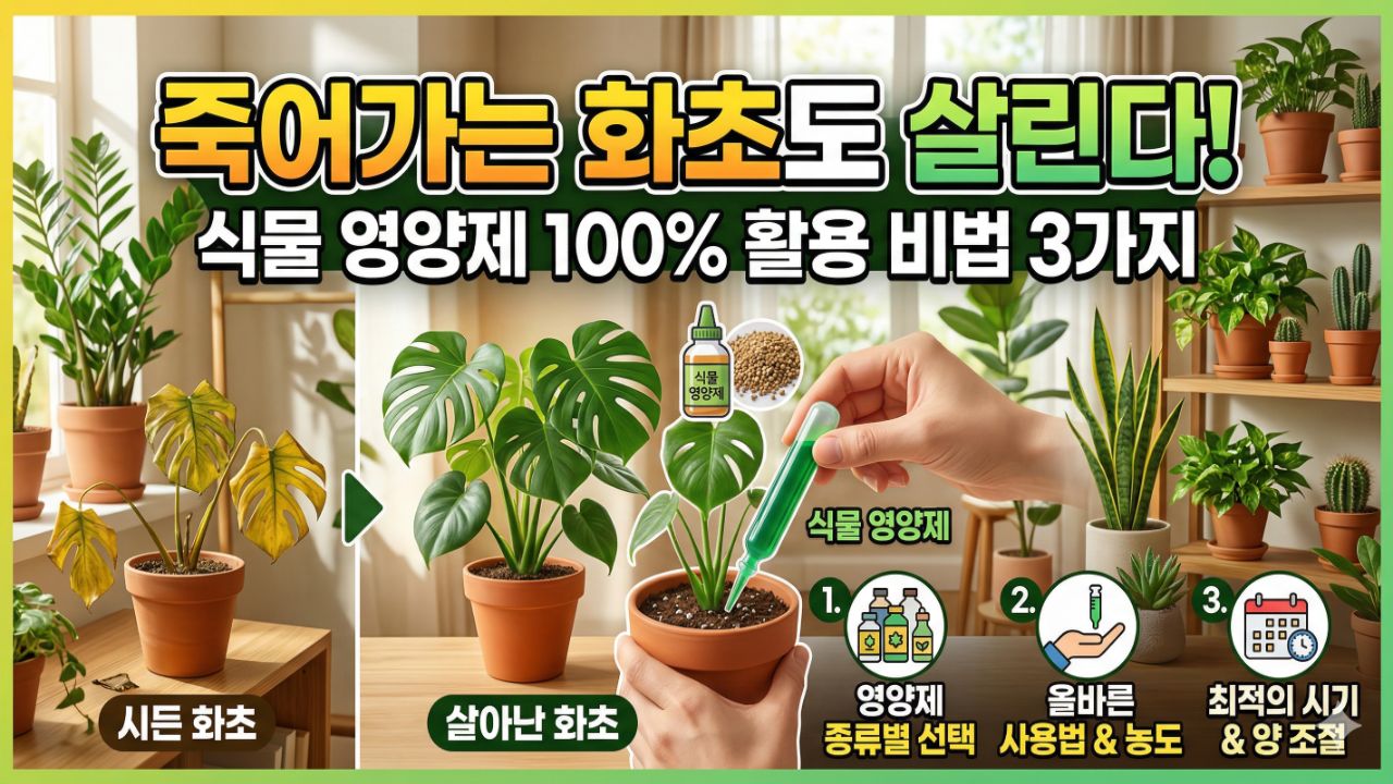 죽어가는 화초를 살리는 식물 영양제 고르는 법